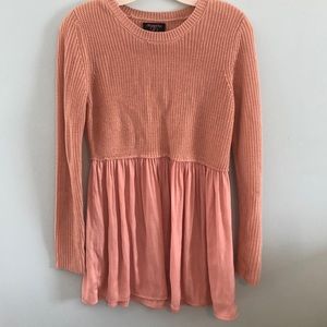 Blush Mixed Media Sweater